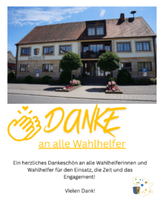 Ein herzliches Dankeschön an alle Wahlhelferinnen und Wahlhelfer